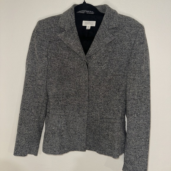Barney's New‎ York Women's Grey Wool Blazer Bottom Up Size 40 Made In Italy - Picture 11 of 13